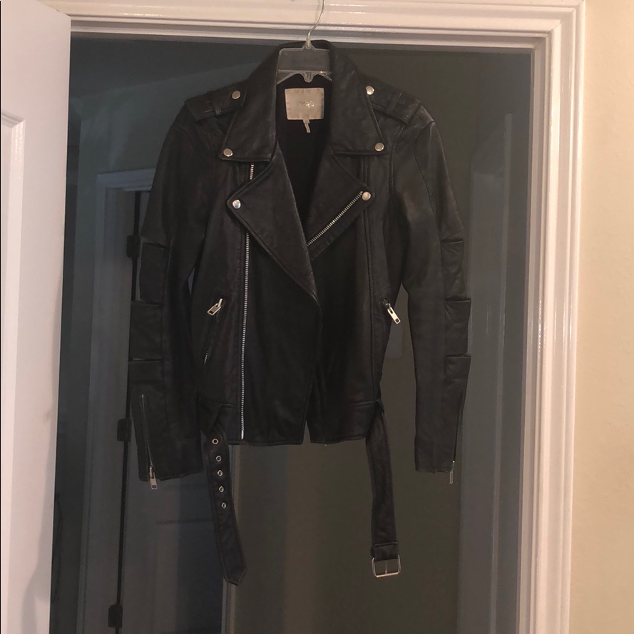 Maje Leather Moto Jacket